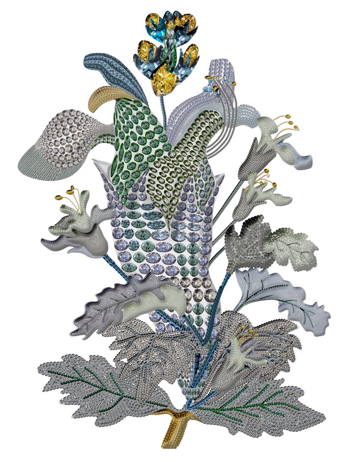 Joya Blanco perteneciente a la tercera colección de Karmele Jewelry Design