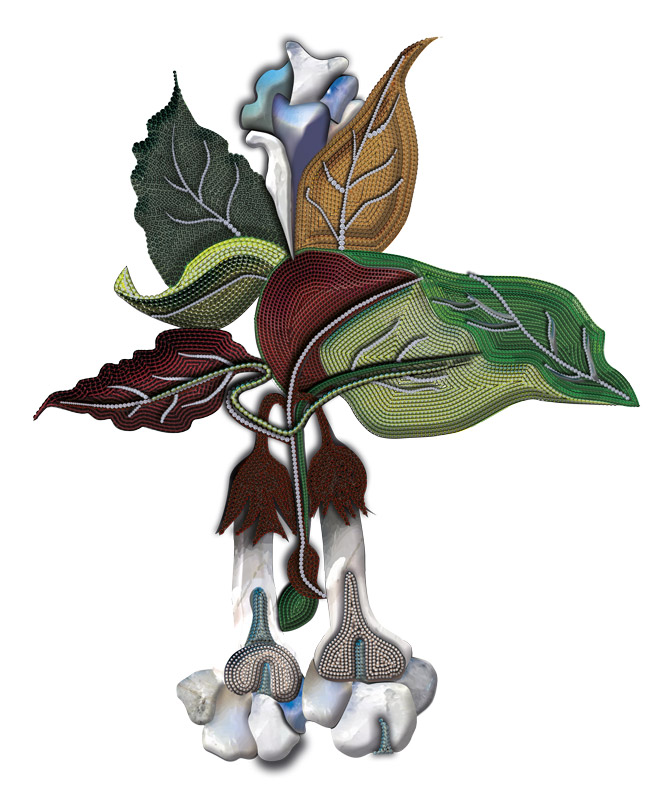 Joya Flor Colgante perteneciente a la tercera colección de Karmele Jewelry Design